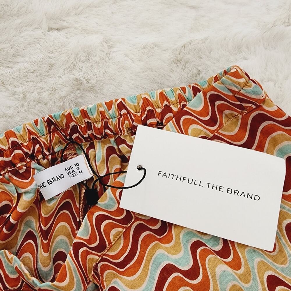 NWT Faithfull The Brand Montero Cotton Split-Leg Boho Pants Vadella Medium - Picture 12 of 13
